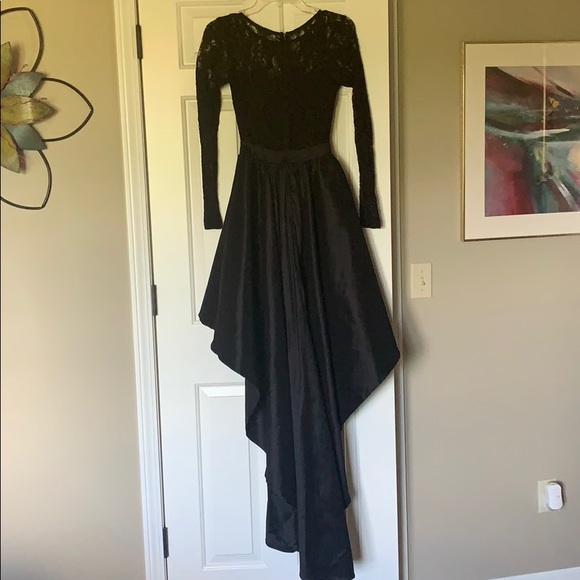 Windsor black lace top high low dress - Picture 3 of 3